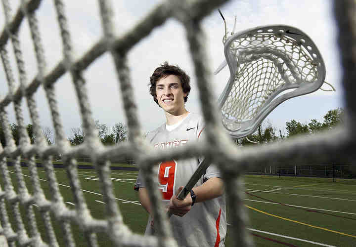 Cooper Durst of Olentangy Orange, a lacrosse player, is our Going to School subject.   (Jonathan Quilter / The Columbus Dispatch)